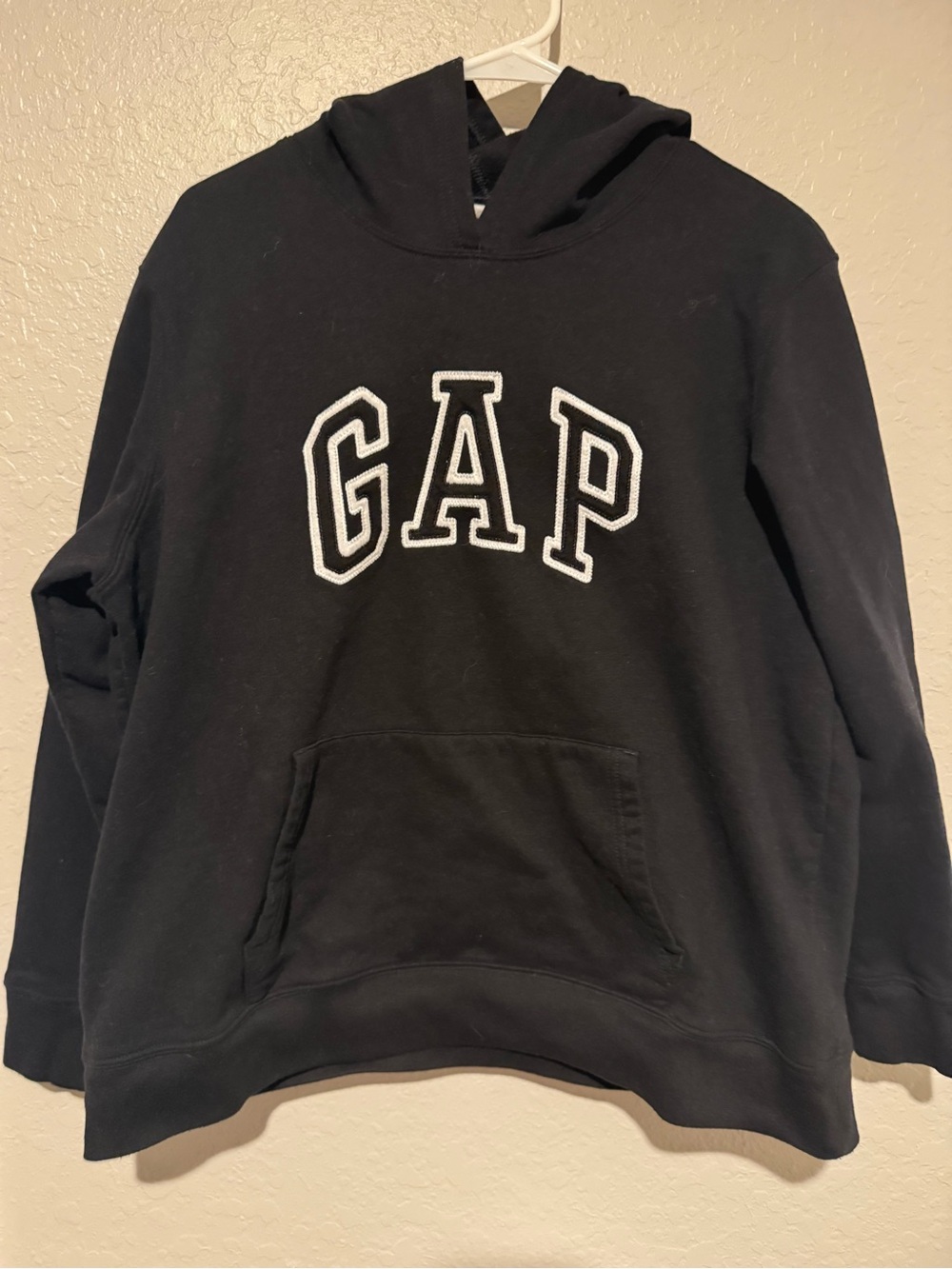 GAP Black Hoodie with White Logo